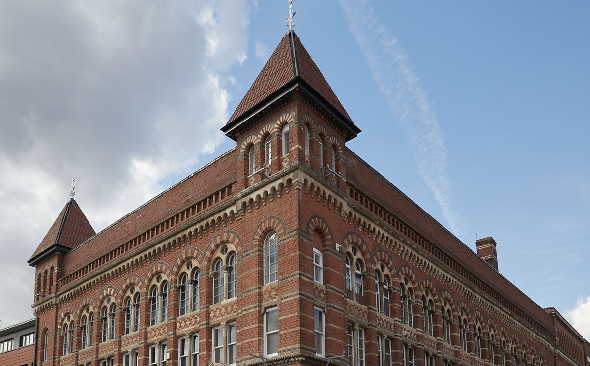 Argent Centre with red blue blend tiles on newly created turrets